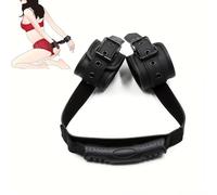 1 polsini portatili, polsini doppi rilegati, polsini in pelle con manico nero, polsini con manico, polsini con cinturino da cavallo