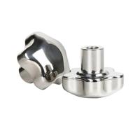 1 pomello M6 M8 M10 M12 M14 M16 in acciaio inox 304 con filettatura femmina a stella, dadi di bloccaggio a forma di stella, manopola a forma di prugna (testa M12 da 48 mm)