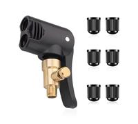 1 Pompa D'Aria Per Auto E 6 Cappucci Per Valvole, Cappucci Antipolvere Per Valvole, Accessori Per Pompe Per Pneumatici, Connettori Per Valvole Per Pneumatici