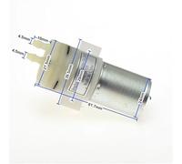 1 pompa for acqua piccola 370 da 12 V con motore a basso rumore, grande portata d'acqua 0,66 l/min for pompa for vuoto a membrana 9 V-24 V