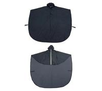 1 poncho impermeabile riutilizzabile for sedia a rotelle, leggero, antistrappo, con cappuccio, ripiegabile Per Scooter e Sedie a Rotelle(Black)