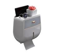 1 Porta Rotolo Di Carta Igienica A Doppio Strato, Grande Capacità, Scatola Di Immagazzinaggio, Montaggio A Parete, Scatola Di Fazzoletti Impermeabile, Accessori For Il Bagno(WHITE)