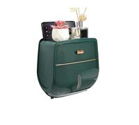 1 Porta Rotolo Di Carta Igienica A Doppio Strato, Grande Capacità, Scatola Di Immagazzinaggio, Montaggio A Parete, Scatola Di Fazzoletti Impermeabile, Accessori For Il Bagno(Green)