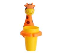 1 porta spazzolini cartoni animati, porta spazzolini a ventosa, gancio per spazzolino da denti con bicchiere, portaspazzolino personalizzato per bambini