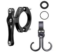 1 portabottiglie per bicicletta, con 1 gancio doppio girevole, supporto universale per bottiglie d'acqua (nero)