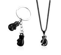 1 Portachiavi A Scatola E 1 Collana A Scatola, Gioielli In Stile Punk, Gioielli Di Personalità Della Moda, Gioielli Con Elementi Sportivi