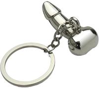 1 portachiavi in argento per genitali maschili per gli amanti del metallo sexy pene portachiavi regali individuali portachiavi portachiavi Ho donna uomo chiave auto R3P5, ganci per riporre