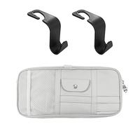 1 portadocumenti per auto, 2 ganci, accessori per camper, custodia per aletta parasole per auto, organizzazione dell'auto e custodia