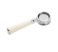 1 portafiltro senza fondo da 58 mm, 3 orecchie, for macchina da caffè, compatibile con accessori Barsetto for M5300S(White)