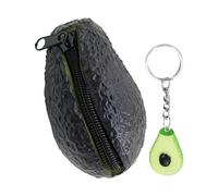 1 portafogli avocado, portachiavi con frutta, mini portafogli, portamonete con frutta, portamonete, portamonete e portamonete, marrone, Cintura per soldi