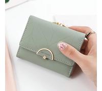 1 Portafoglio corto monocromatico con scomparti per carte di credito, monete e finestra per il documento d'identità, con fantasie stampate alla moda, ottimo per uso quotidiano o come regalo per le don