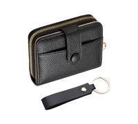 1 Portamonete Nero, 1 Portachiavi In Pelle Nera, Semplice Custodia Per Carte, Portafoglio Da Donna Piccolo E Portatile, Ciondolo Decorazione Borsa.