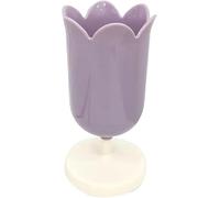 1 portapenne viola per scrivania, portapenne in plastica a tulipano per ragazza, piccola scatola per il trucco, organizer carino per cancelleria, astuccio per matite, tazze, decorazione da scrivania