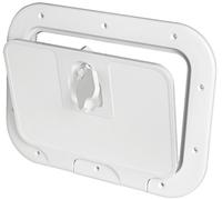1 Portello d'ispezione esterno bianco 280 x 180 vano oblò mm