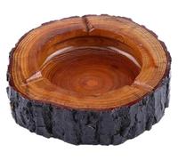 1 posacenere rotondo in legno naturale L13-14 cm