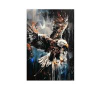 1 poster su tela con immagine di Eagle Freedom Soar, decorazione artistica da parete per soggiorno e camera da letto, senza cornice, 40 x 60 cm