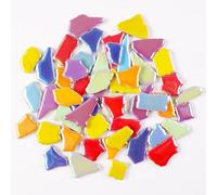 1 Pound Small Jigsaw Ceramic Mosaic Tiles for Crafts bulk, Blend color mixed Sized Glazed Porcelain Ceramics tiles for adults & children, DIY Hobbies Art material,DIY, Art Projects (SE900i)