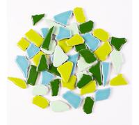 1 Pound Small Jigsaw Ceramic Mosaic Tiles for Crafts bulk, Blend color mixed Sized Glazed Porcelain Ceramics tiles for adults & children, DIY Hobbies Art material,DIY, Art Projects (SE300)