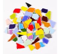 1 Pound Small Jigsaw Ceramic Mosaic Tiles for Crafts bulk, Blend color mixed Sized Glazed Porcelain Ceramics tiles for adults & children, DIY Hobbies Art material,DIY, Art Projects (SE900)