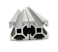 1 profilo scanalato in alluminio, 20 x 20 mm, scanalatura da 6 mm, taglio 900 mm