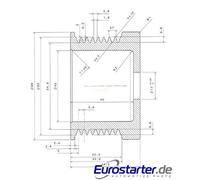 1 PULEGGIA ALTERNATORE PULLEY NUOVO - OE-REF. F00M991338 PER BOSCH TYPE