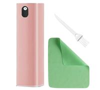 1 pulitore per schermo, 1 panno e 1 pennello, set di pulizia per diversi schermi di dispositivi, accessori per strumenti di pulizia (rosa)