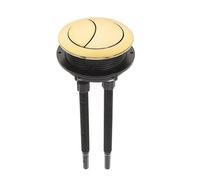 1 pulsante di scarico WC dorato, doppia testa rotonda da 46 mm per