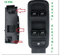 1 Pulsantiera Alzavetri FORD Fiesta VI 2008 - 2023 LATO SX 19 PIN