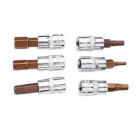 1 punta per cacciavite a testa esagonale in acciaio al cromo vanadio, 1/4 di pollice per bussole esagonali interne, H3 H4 H5 H6 H7 H8, lunghezza 38 mm (H4)