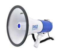 Pyle Megafono con Sirena Integrata, Megafono Portatile 50 Watt, Controllo Volume Regolabile, Portata Fino a 1,097 Metri, Ideale per Sport, Calcio, Basket, Baseball, Fans e Allenatori e Sicurezza