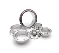 1 pz 0,5"0,75" 1"2" 3"4" 12,7-108 mm SS304 Giunto Tri-Clamp Flangia a Connessione Rapida con Estremità a Mandrino Raccordo for Tubo Saldato(19mm Ferrule25.4)