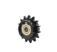1 pz 08B, 4 punti ingranaggi pignone 13T/15T/17T/19T 45# acciaio industriale catena puleggia con cuscinetto macchinari(Double Bearings 19T Bore 20mm)