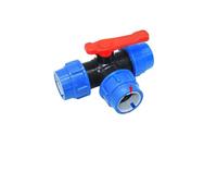 1 pz 1/2 "3/4" 1 "1" 1.25 "1.5" 2 "Tee Valvola a sfera in plastica Splitter acqua Tipo T PE Tubo di collegamento rapido 20/25/32/40/50/63 mm (20 mm)