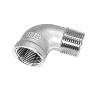 1 pz 1/2" 3/4" 1" 1-1/4" 1-1/2" 2" Filettatura femmina-maschio Gomito a 90 gradi Raccordo for tubo in acciaio inossidabile 304 Acqua Gas Olio(SS304,1-1/2")