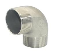 1 pz 1/2" 3/4" 1" 1-1/4"304 Gomito filettato maschio in acciaio inossidabile Raccordo for tubo dell'acqua a gomito a 90 gradi SS304 Connettore di giunzione(1-1/2")