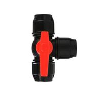 1 pz 1/2 "3/4" 1 "2" Valvola a sfera in plastica a 3/tre vie tipo T 20/25/32/40/50/63mm(25mm,Black type)