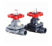 1 pz 1/2 "3/4" 1 "presa valvola a membrana in PVC DN15 DN20 DN25 DN32 UPVC valvola a membrana in plastica valvola manuale resistente agli acidi e agli alcali(1-1/4")