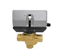 1 pz 1/2 ''3/4'' 1 ''Valvola di arresto elettrica in ottone a tre vie con bobina del ventilatore VC6013 valvola di arresto elettrica AC220V (1")
