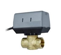 1 pz 1/2 ''3/4'' 1 ''Valvola di arresto elettrica in ottone AC220V 2 vie valvola di arresto elettrica con bobina del ventilatore VC6013(1")