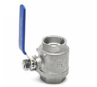 1 PZ 1/4" 3/8" 1/2" 3/4" 1" 1-1/4" 1-1/2" Femmina in Acciaio Inossidabile SS304 2P Valvola a Sfera a Porta Completa con Manico in Vinile Valvole Filettate (Taglia : DN25)(DN32)