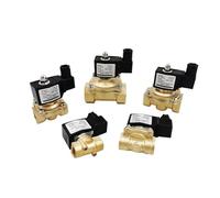 1 pz 1/4" 3/8" 1/2" 3/4" 1" 1-1/4" Elettrovalvola in ottone normalmente chiusa DN15 DN20 12V/24V/220V/110V(Ac110v,DN10)
