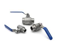 1 pz 1/4"3/8"1/2"3/4"1"1,25"1,5" BSPT filettatura femmina-maschio SS304 316L valvola a sfera in due pezzi in acciaio inossidabile for acqua, aria e olio for produzione artigianale(1-1/4",SS304)