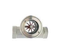 1 pz 1/4" 3/8" 1/2" 3/4" 1" - 2" femmina indicatore di flusso con finestra in vetro spia con girante in acciaio inossidabile 304(BSPT,SS316L,1-1/2")