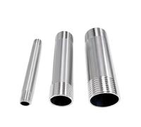 1 pz 1/4" 3/8" 1/2" 3/4" 1" NPT Filettatura maschio Nipplo lungo Raccordo for tubo in acciaio inossidabile 304 Adattatore connettore(NPT1I2-L 50mm)