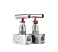 1 Pz 1/4 "3/8" 1/2" NPT Filettatura interna Ad alta pressione In acciaio inossidabile 304 Arresto Tipo di ago Valvola di arresto J13-320P Controllo del flusso della gru(DN25,BSP)