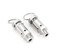 1 pz 1/4" 3/8" 1/2" NPT maschio 0-4 4-8 8-10 bar regolabile 304 acciaio inossidabile sanitario molla valvola di sicurezza di sicurezza compressore d'aria(1/2",NPT_0-4 BAR ADJUSTABLE)