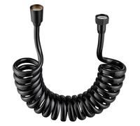 1 pz 1,5/2/3/5M Tubo flessibile retrattile a molla for soffione doccia WC Bidet Tubo idraulico Bagno Spirale(Black,1.5M)