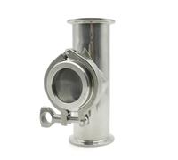 1 pz 1,5" -4" indicatore di flusso sanitario diottrie, rifrattometro ottico in acciaio inossidabile 304, diametro esterno 50,5-119 mm (specchio a tre vie, 63 mm x ferrule 77,5)