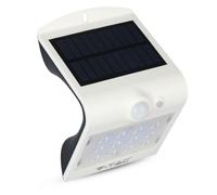 1 pz 1.5W LED Solar Wall Light 4000K+4000K White+Black Body