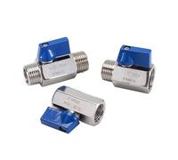 1 pz 1/8" 1/4" 3/8" 1/2" 3/4" 1 pollice maschio/femmina mini valvola a sfera in acciaio inossidabile 304 valvole a rubinetto manuali(1",Male to Female)